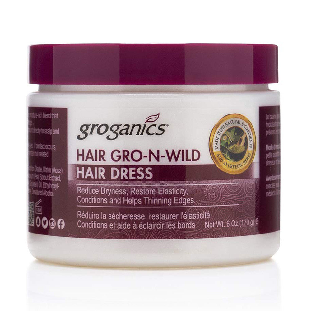 Groganics Hair Gro-n-Wild Hair Dress, 6 Oz